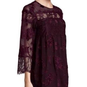 The Kooples Burgundy Lace Dress